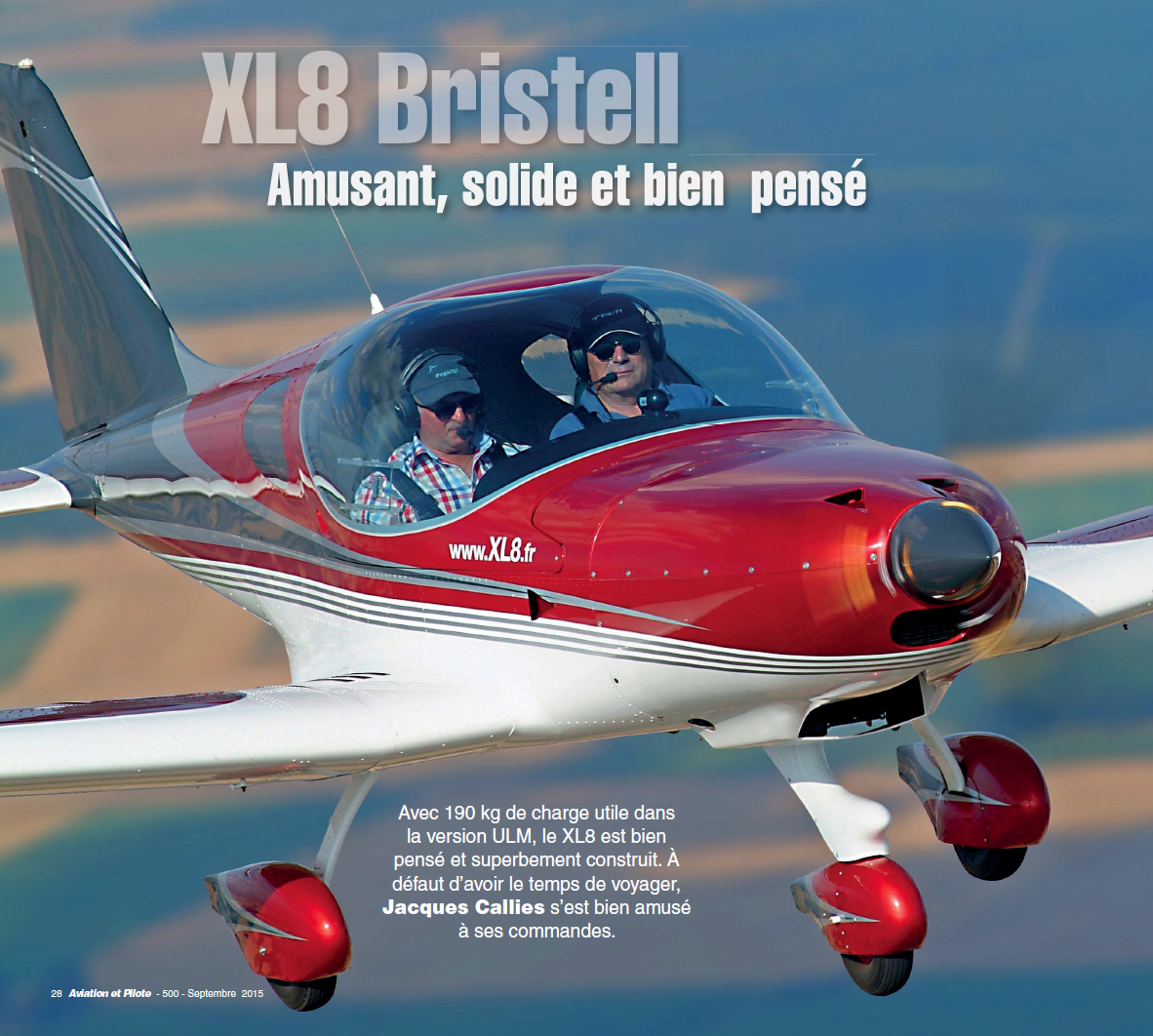 Un article dans Aviation et Pilote sur XL8